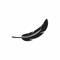 Feather icon flat style isolated on white background.