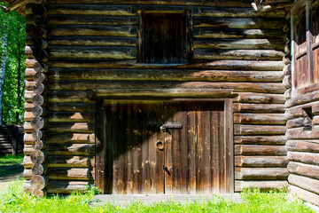 Kostroma, Russia. May 23,2021. Street of old wooden houses.