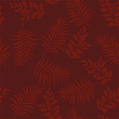 Leaves with a grid overlay. Print for clothing. Cloth.