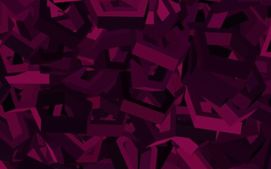 Dark Purple vector texture with colorful hexagons.