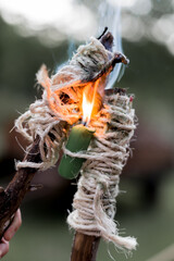 flamme d'une torche