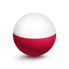 Flag of Poland in the form of a ball