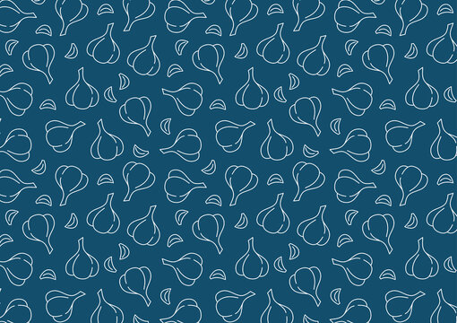 Garlic pattern wallpaper. Garlic vector. wallpaper. Garlic symbol vector.