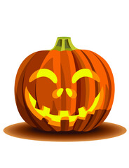 Halloween. Jack's lantern. Halloween motifs. illustration with a pumpkin. Pumpkin. The face on the pumpkin. Vector. Vector pumpkin 2. Emoticons. Funny smiley face. Funny lantern. Funny pumpkin.