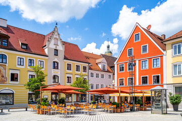 Marktplatz, Mindelheim, Bayern, Deutschland 