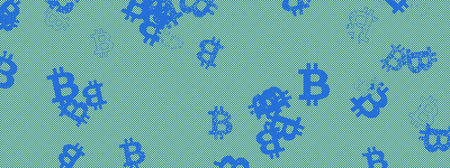 An abstract bitcoin sign pattern background image.