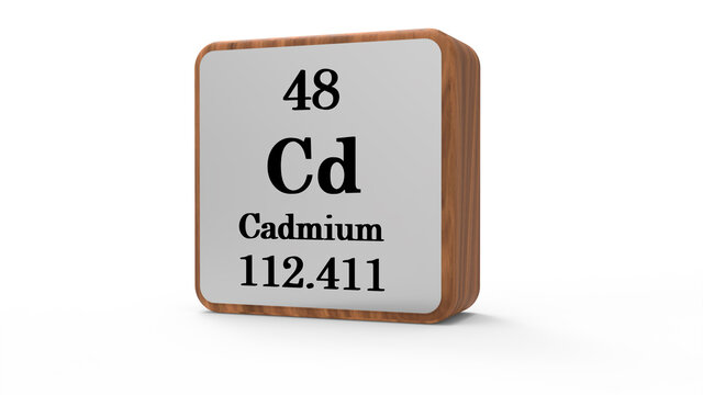 3d Cadmium Element Sign. Stock image.	