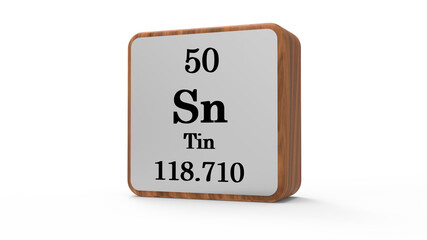 3d Tin Element Sign. Stock image.