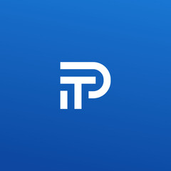 initial letter tp t p monogram logo design. minimal vector graphic alphabet symbol template.
