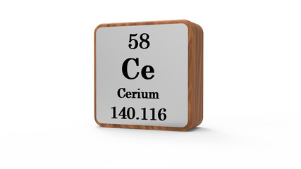 3d Cerium Element Sign. Stock image.	