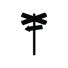 Direction board icon vector set. pointer illustration sign collection. route symbol.