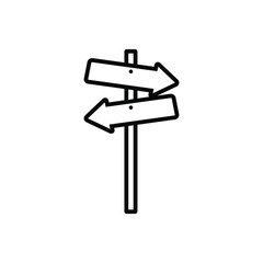 Direction board icon vector set. pointer illustration sign collection. route symbol.