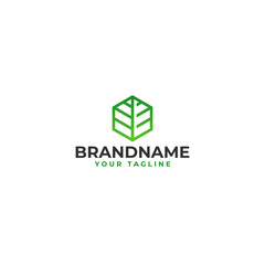 Green leaf logo template illustration, leaves icon symbol.