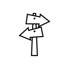 Direction board icon vector set. pointer illustration sign collection. route symbol.