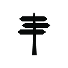 Direction board icon vector set. pointer illustration sign collection. route symbol.