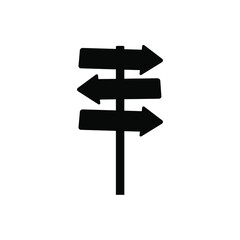 Direction board icon vector set. pointer illustration sign collection. route symbol.