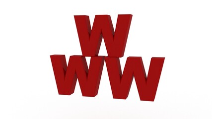 3d illustration www serching technology concept