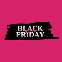 Black Friday Sale brush banner. Vector illustration