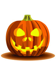 Halloween. Jack's lantern. Halloween motifs. illustration with a pumpkin. Pumpkin. The face on the pumpkin. Vector. Vector pumpkin 2. Emoticons. Insidious smiley face. Insidious pumpkin. 