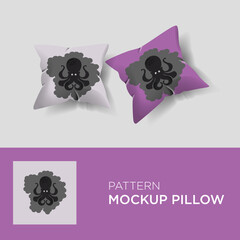 Pattern vector with pillow mockup EPS10