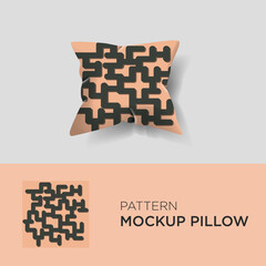 Pattern vector with pillow mockup EPS10