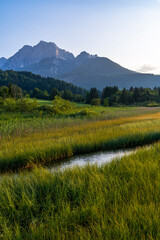 Obraz premium Nature Landscape in Slovenia, Julian Alps and Zelenci Springs