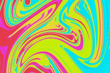 Color Dynamic. Liquid Screen series. Abstract arrangement of vibrant flow of hues and gradients suitable for projects on art, design and technology.Fluid colors wallpaper. Bright colorful shapes overl