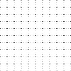 Square seamless background pattern from black baby cot symbols are different sizes and opacity. The pattern is evenly filled. Vector illustration on white background