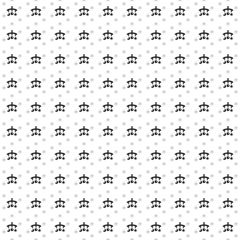 Square seamless background pattern from geometric shapes are different sizes and opacity. The pattern is evenly filled with big black baby mobiles. Vector illustration on white background