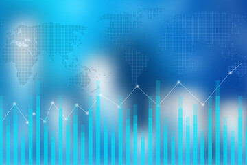 2d illustration futuristic business background pattern graph concept
