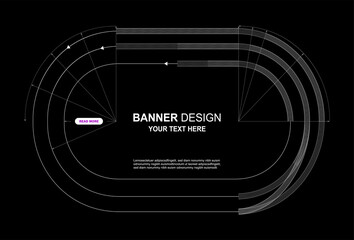 Abstract track line banner and brouchure design