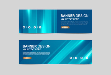 Abstract blue shining banner and brouchure design