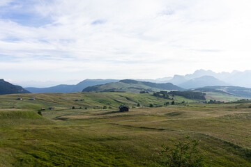 Fototapeta premium landscape scenic viewpoint of Alpe di Suisi , famous travel location Dolomite Alps, Italy