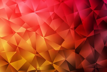 Obraz premium Dark Red, Yellow vector abstract polygonal background.