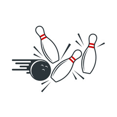bowling goal icon - obrazy, fototapety, plakaty