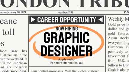 Graphic designer job offer