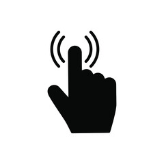 Pointer cursor mouse vector icon. Clicking cursor illustration sign. pointing hand clicks symbols. Click cursor design.