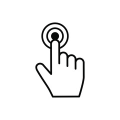 Pointer cursor mouse vector icon. Clicking cursor illustration sign. pointing hand clicks symbols. Click cursor design.