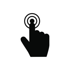 Pointer cursor mouse vector icon. Clicking cursor illustration sign. pointing hand clicks symbols. Click cursor design.