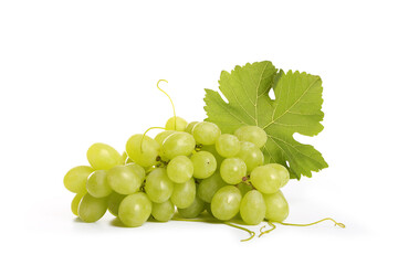 raisin vert, isolé sur fond blanc	