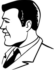 Vintage-style illustration of a man