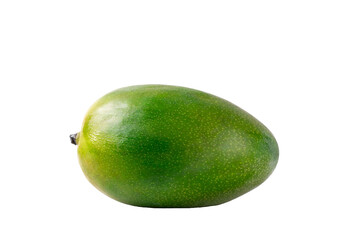 Whole green mango, Keitt variety, isolated on white 