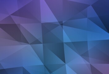 Light Pink, Blue vector triangle mosaic background.