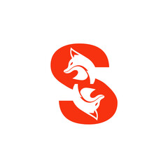 S Logo icon design with simple style