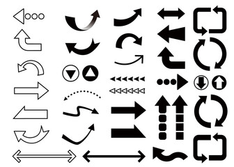 白黒矢印セット