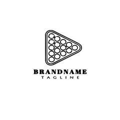 billiard element cartoon icon design template black isolated vector cute