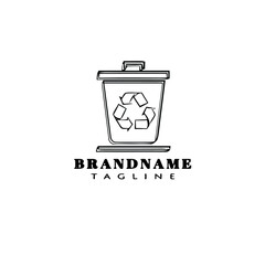 biodegradable logo cartoon icon design template black isolated vector flat