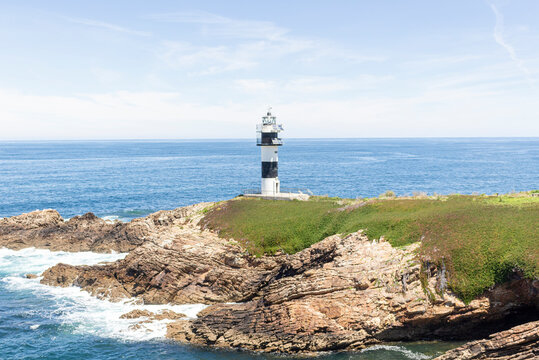 Lighthouse in the town of Ribadeo, located in Galicia, Spain, of great tourist interest.