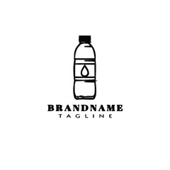 creative biodegradable logo bottle icon design template black isolated vector illustration