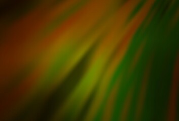 Dark Green, Yellow vector abstract blurred background.